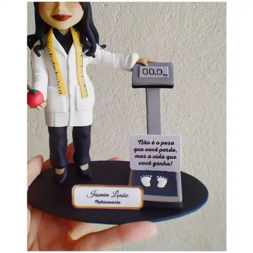 Boneco (a) Personalizado em Biscuit - Nutricionista