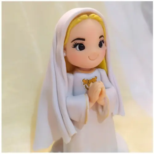 Boneco (a) Personalizado em Biscuit Primeira Comunhão