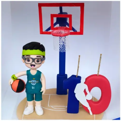 Boneco Jogador de Basquete em Biscuit