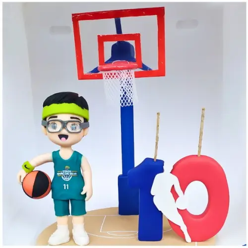 Boneco Jogador de Basquete em Biscuit