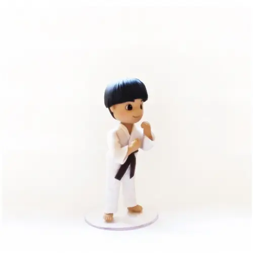Topo de Bolo Karateca em Biscuit Personalizado – Artesanal para