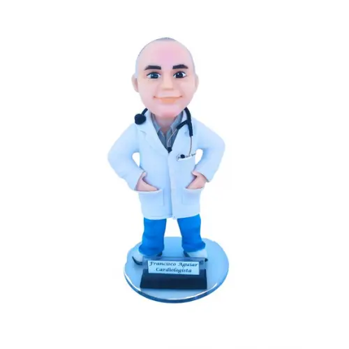 Boneco Personalizado Profissão Médico em Biscuit