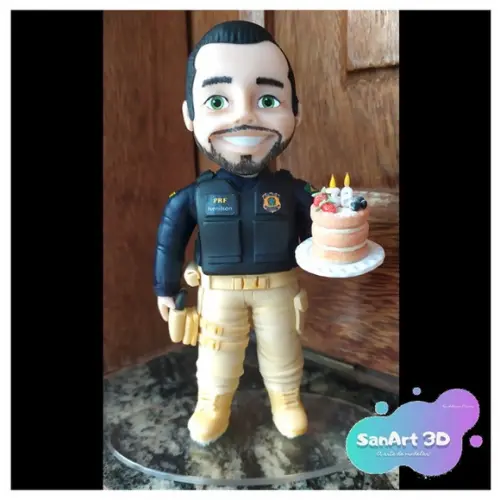 Boneco Policial em Biscuit