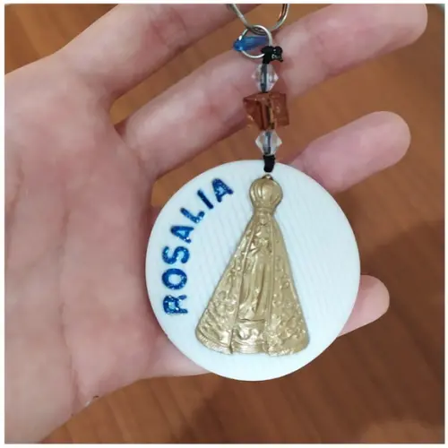 Chaveiro Nossa Senhora Aparecida em Biscuit