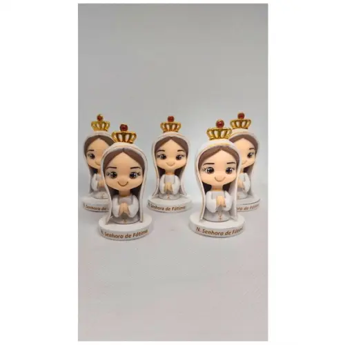 Lembrancinha Nossa Senhora de Fátima em Biscuit (6 Cm)