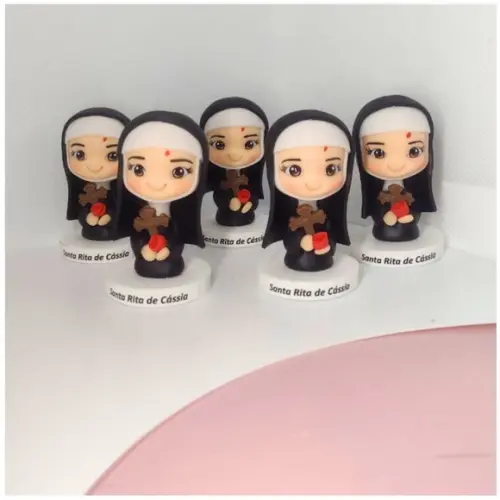 Lembrancinha Santa Rita de Cássia em Biscuit (6 Cm)
