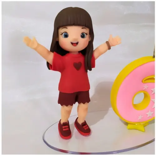 Topo de Biscuit Lucas Neto para Menina