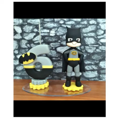 Topo de Bolo do Batman em Biscuit