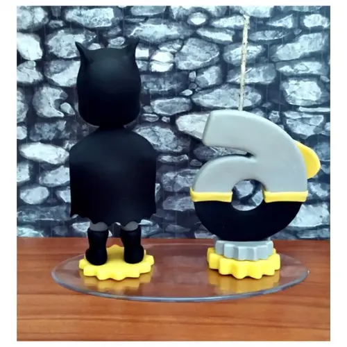 Topo de Bolo do Batman em Biscuit