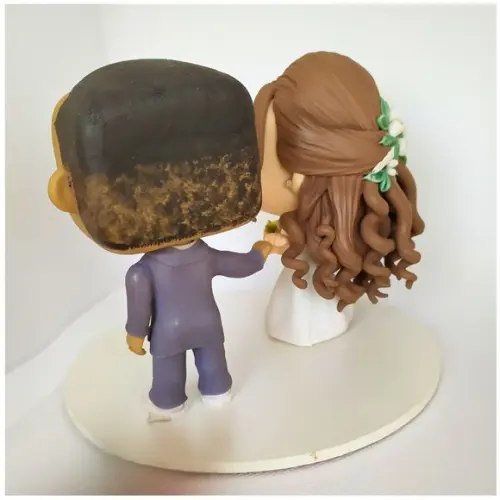 Topo de Bolo Noivinhos em Biscuit - Funko Pop