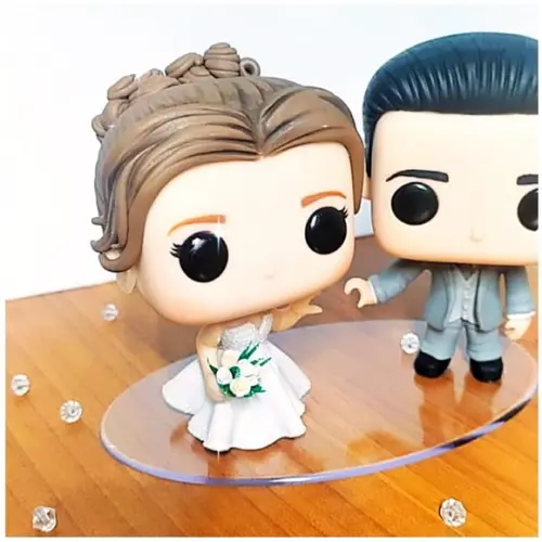 Topo de Bolo Noivinhos em Biscuit - Funko Pop