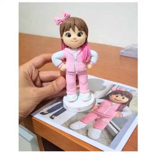 Topo de Bolo Personalizado (menina) - 9 Anos