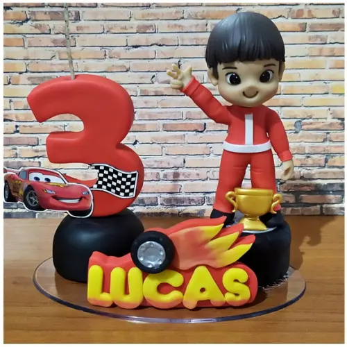 Topo de Bolos Carros em Biscuit