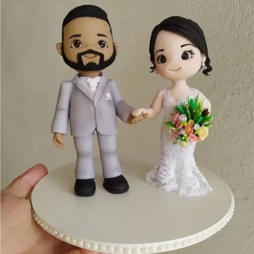 Topo de Casamento Personalizado em Biscuit