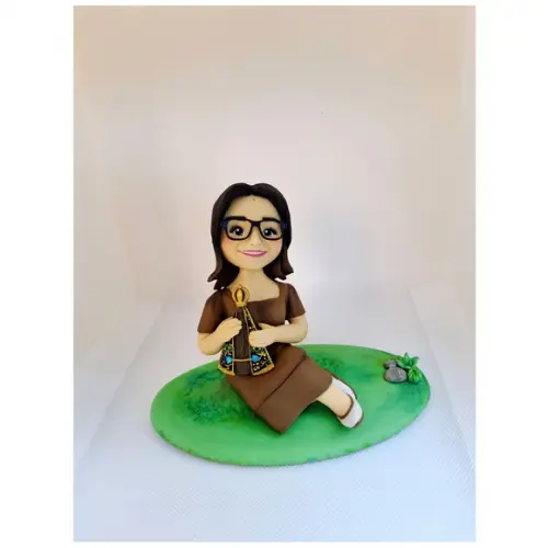 Topo Personalizado Boneca Segurando Nossa Senhora Aparecida
