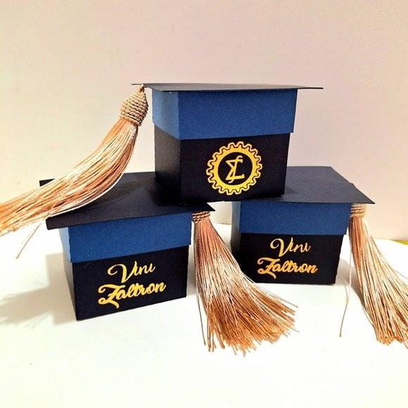 30 Mini Capelo Formatura Personalizado 1 Nome +1 Símbolo