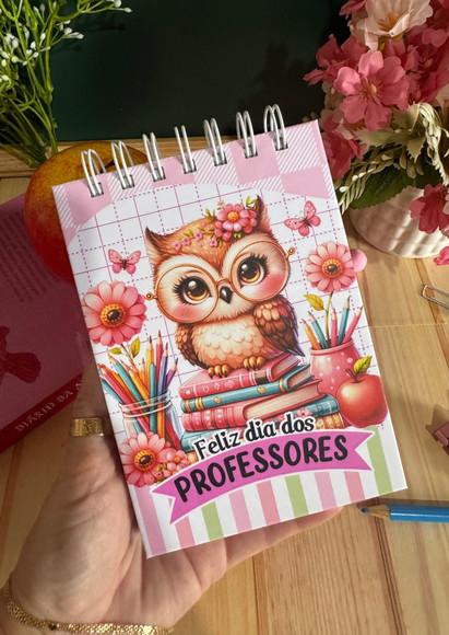 Bloco A6 Personalizado Coruja Professores / Lembrancinha