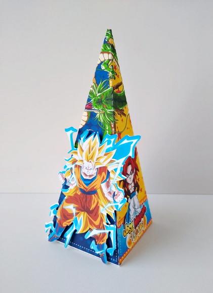 Caixa Pirâmide Dragon Ball Z (super Saiyajin)
