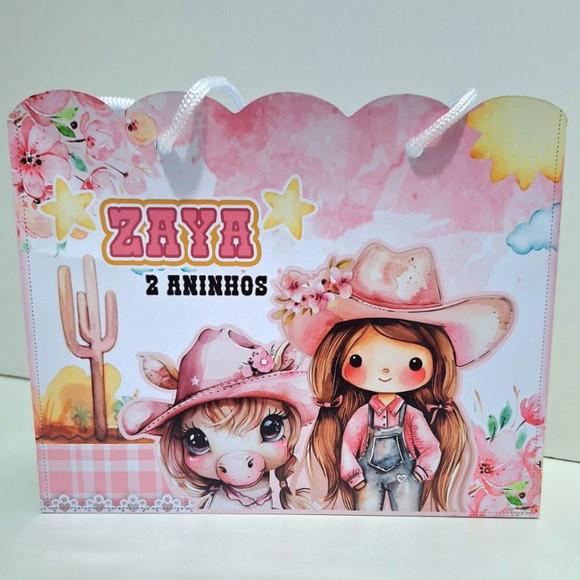Sacolinha Country Boiadeira Fazendinha Menina