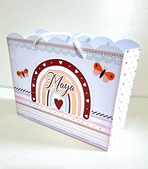 Sacolinha Arco Iris Boho / 19x15x7cm