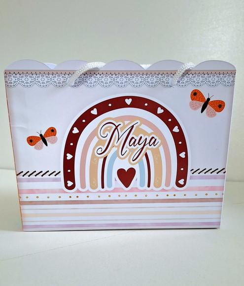 Sacolinha Arco Iris Boho / 19x15x7cm