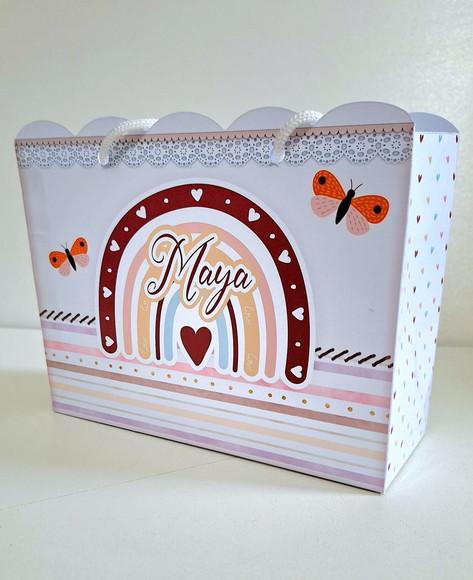 Sacolinha Arco Iris Boho / 19x15x7cm