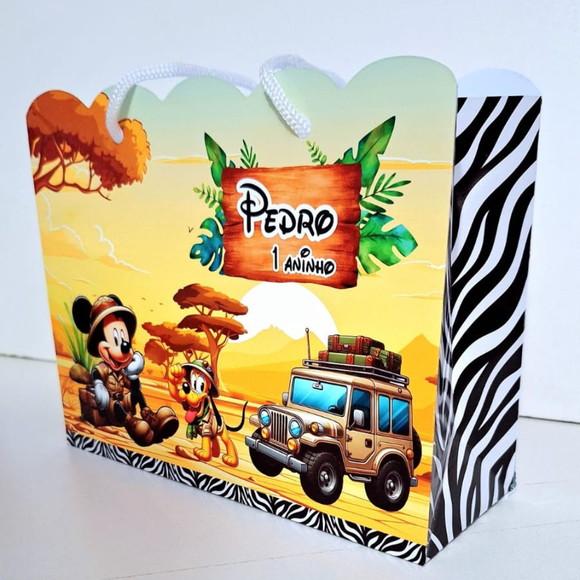 Sacolinha Mikey Safari Personalizada / 19x15x7cm Lembrança