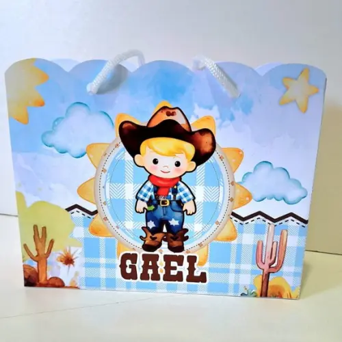 20 Sacola Country Boiadeiro Fazendinha Menino
