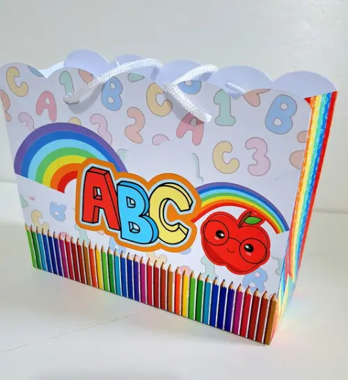 30 Sacola Personalizada Abc Festa Lembrancinha