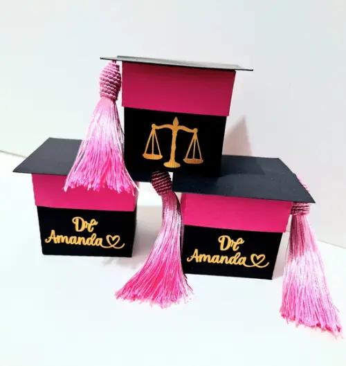 40 Capelo Formatura Profissões Personalizado Nome + Símbolo