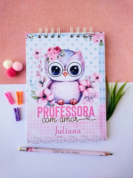 Bloco de Anotações A5 Personalizado | Dia dos Professores |