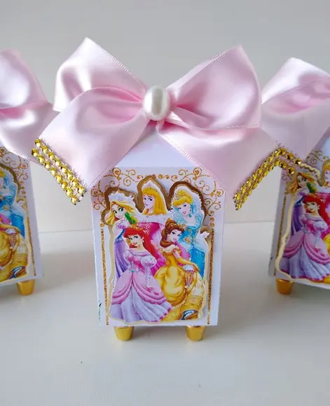 Caixa Milk Princesas Disney Lembrancinha Personalizada