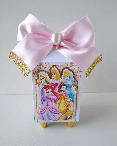 Caixa Milk Princesas Disney Lembrancinha Personalizada