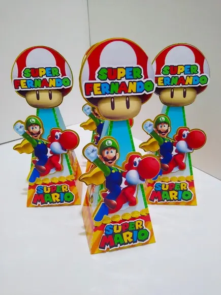 Caixa Pirâmide Mario ou Luigi