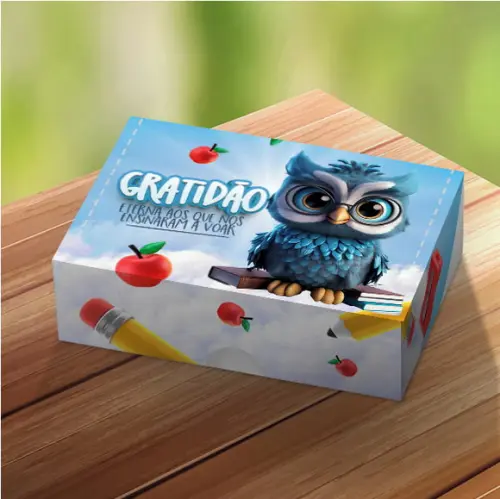 Caixa Presente 6 Doces Personalizados Lembrança Professores
