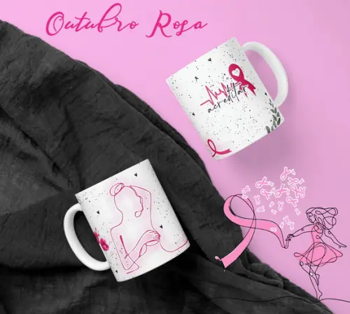 Caneca Outubro Rosa