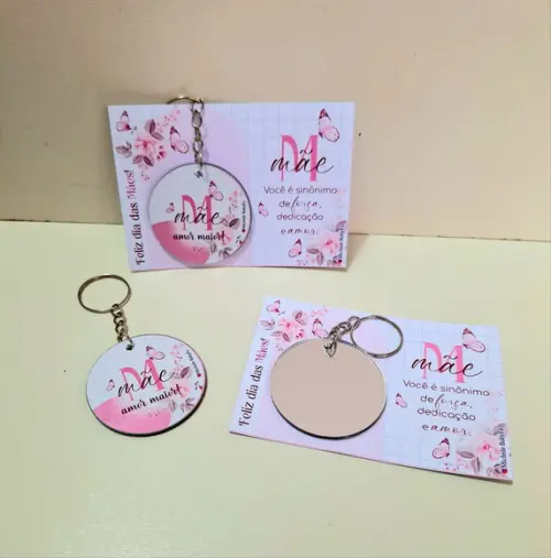 Lembrancinha Espelho Chaveiro + Card
