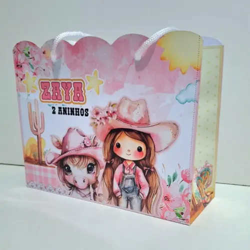 Sacolinha Country Boiadeira Fazendinha Menina
