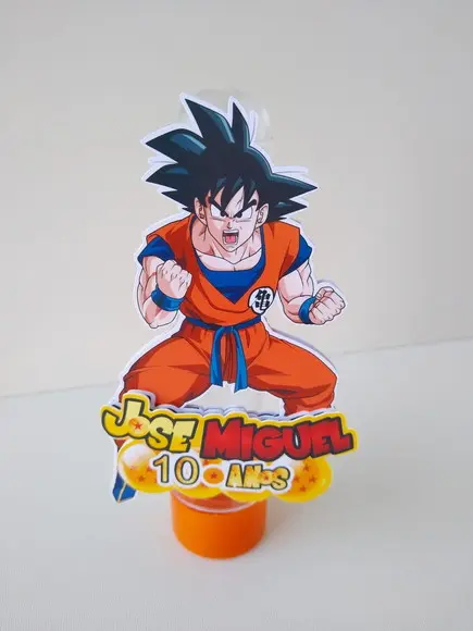 Tubete Personalizados Dragon Ball 3d Nome e Idade