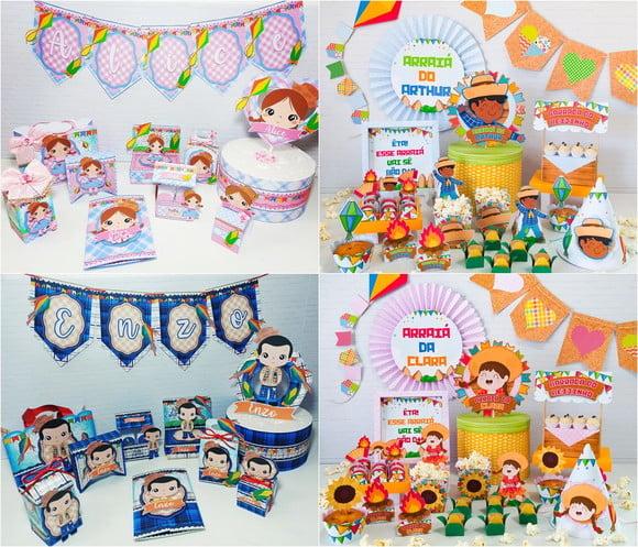 Kits Arquivos Digitais Silhouette Festas Juninas