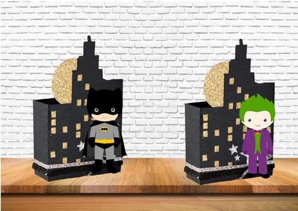 Arquivo Silhouette Centro de Mesa Batman e Coringa Cute