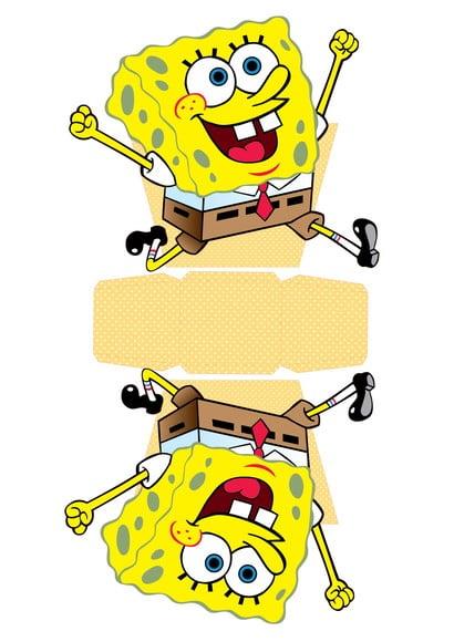 ARQUIVO CAIXA SILHOUETTE BOB ESPONJA CENTRO DE MESA