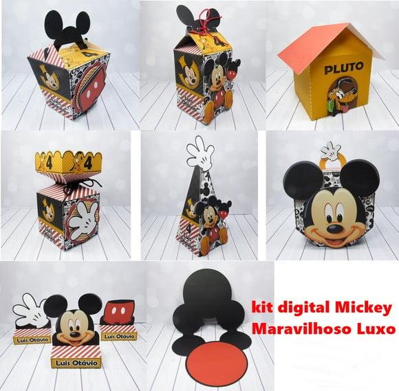Arquivo Caixa Silhouette Mickey Luxo