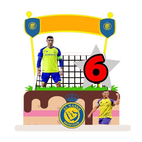 Topo de Bolo Al Nassar Cristiano Ronaldo em Formato Studio