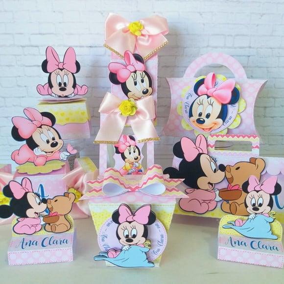 Arquivo Corte Digital Festa Baby Minnie Rosa Luxo