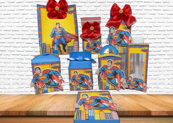 Arquivo de Corte Digital Silhouette Festa Super Man Luxo