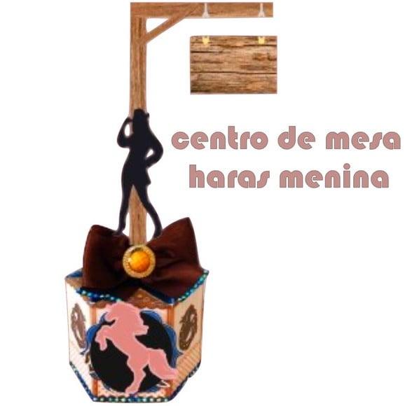 Arquivo Digital Silhouette Centro de Mesa Haras Menina