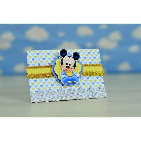 Arquivo de Corte Digital Convite Baby Mickey Luxo