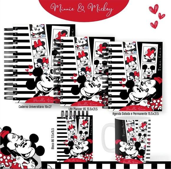 Combo de Capas Volta Ás Aulas Minnie e Mickey Png/ pdf