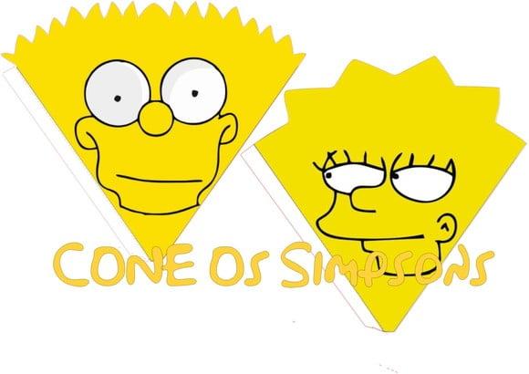 Arquivo Digital Corte Silhouette Cones Bart e Lisa Simpsons